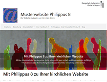 Tablet Screenshot of musterwebsite-evangelisch.de